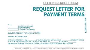 sle payment terms request letter