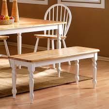 This villani wood table offers stylish beauty to your dining area with our wonderful pedestal wood table. Boraam Farmhouse Dining Bench White And Natural Walmart Com Walmart Com