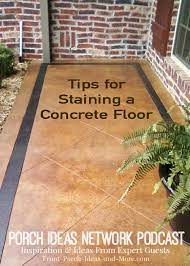 staining a concrete floor