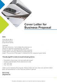 business proposal cover letter templates