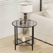 Round Tempered Glass Drink Coffee Table