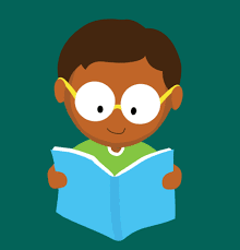 Background powerpoint bergerak gif loading pinterest. Education School Animated Clipart Boy Reading A Book Green Background Animation