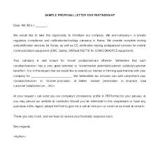Formal Email For Business Proposal Letter To Partnership Sample