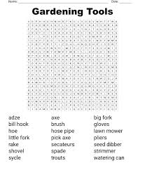 garden tools word search wordmint