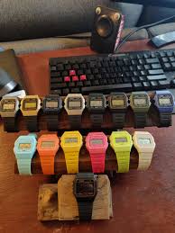 Resistance against breaking measuring capacity: Casio F 91w Color Collection Watches