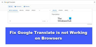 google translate not working in chrome