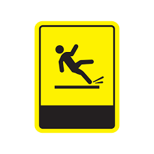 slippery floor slipping danger sign