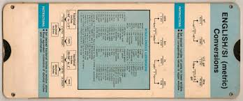 1976 English Metric Datalizer Slide Chart Collectors