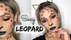 easy y leopard halloween makeup tutorial