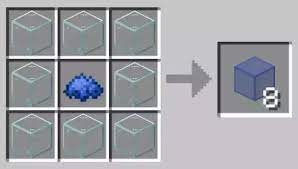 Blue Stained Glass Pane In Minecraft