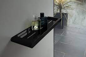 Spa Black Chrome Bathroom Shelf Black