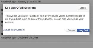 devices out of your facebook account