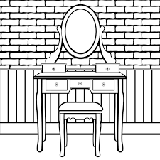 dressing table with mirror female
