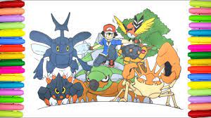 Pokemon ash pokemon coloring pages are a fun way for kids of all ages to develop creativity, focus, motor skills and color recognition. Pokemon Coloring Pages Coloring Ash Pokemon Youtube