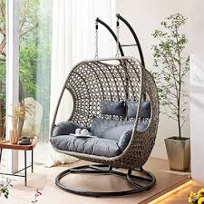 2 Seater Wicker Cocoon Swing Chair