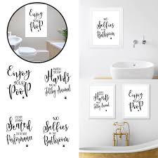1pc Bathroom Quotes Posters Sayings Art