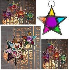Moroccan Style Star Hanging Glass