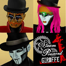 steam powered giraffe makeup mask set
