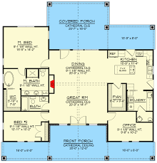 One Story Rustic Craftsman House Plan