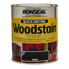 Ronseal Quick Drying Satin Woodstain Ebony 750ml