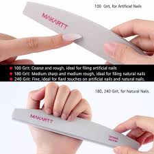 Us 7 83 Makartt Professional Nail File Sponge Wooden 100 180 180 240 Grit Emery Boards Washable Two Sided 3 Nail File G0296 In Nail Files Buffers