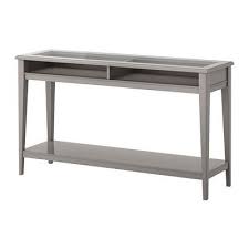 Liatorp Console Table Gray Glass