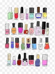 orted color nail polish bottles