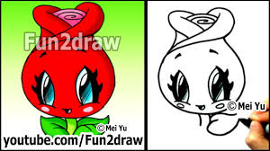 how to draw a rose cute easy kawaii