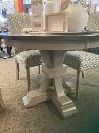 44 Toledo Pedestal Table Shown In