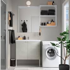 Doesn't slide around and can go right in the washer & dryer no problem! Enhet Tvallen Bathroom Furniture Set Of 11 Concrete Effect White Pilkan Tap Ikea