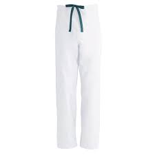 Medline Comfortease Unisex Reversible Drawstring Pants White