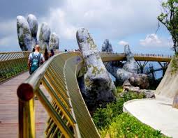 The golden bridge, or cau vang, located in the ba na hills of da nang is famous for its sculpture of two giant hands cradling a golden bridge. Vietnam Golden Bridge Day Tour From Da Nang Hoi An Incredible Asia Journeys