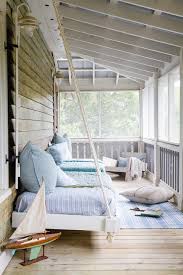 Rope Hanging Daybed Cottage Porch