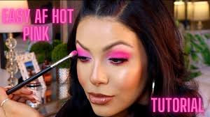 super easy hot pink eyeshadow tutorial
