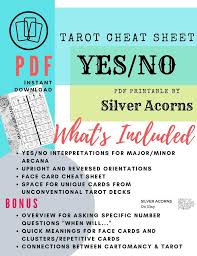 Harsh and negative, this card says no. Yes No Tarot Cheat Sheet Pdf Etsy Tarot Cheat Sheets Tarot Card Layouts