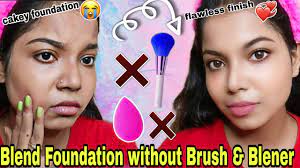 how to blend foundation without makeup