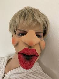 big lips humor half mask halloween