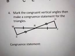 o 4 mark the congruent vertical angles