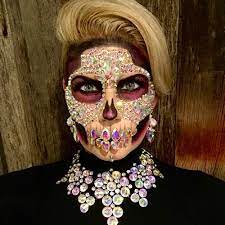 crystal skull halloween makeup janine