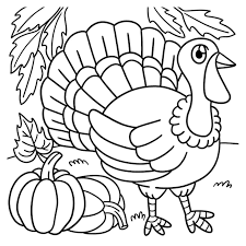 thanksgiving turkey coloring page for kids