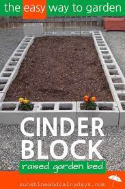 cinder block raised garden bed