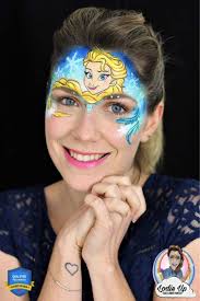 stunning elsa face paint tutorial step