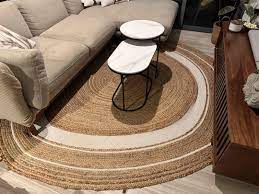 large round natural jute rug 245cm