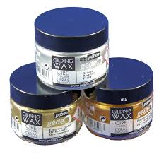 Crafter Gilding wax for card making or picture frames from Pebeo Gold or  silver