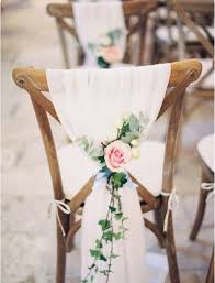 pretty wedding chair decorations
