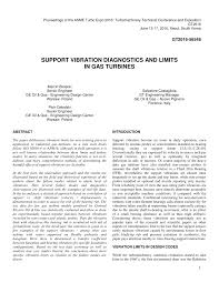 Pdf Support Vibration Diagnostics And Limits In Gas Turbines
