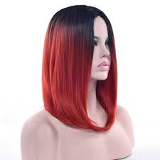 This style looks great on women who desire to add a vibrant touch to their hair. Soowee 11 Colors Synthetic Hair Black To Red Ombre Hair Short Straight Bob Wigs High Temperature Fiber Cosplay Wig For Women Hair Black Hair Shorthair Hair Aliexpress