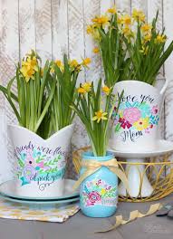 gift idea plant pot decals with free