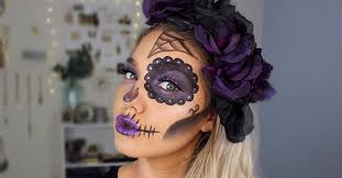 sugar skull makeup idea for halloween