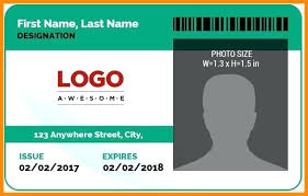 Employee Card Template Word Id Templates For Photo Badge Sample